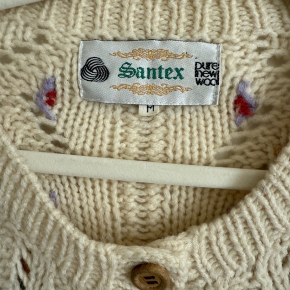 Vintage Santex Embroider Cardigan Traditional Folk Austrian German Cottagecore - Picture 7 of 9